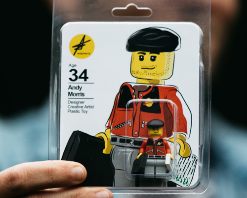 artist applies for jobs using LEGO minifigure replica as a resumé
