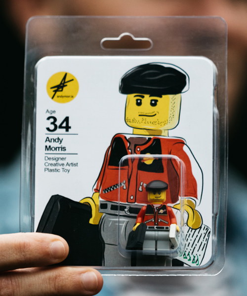 artist applies for jobs using LEGO minifigure replica as a resumé