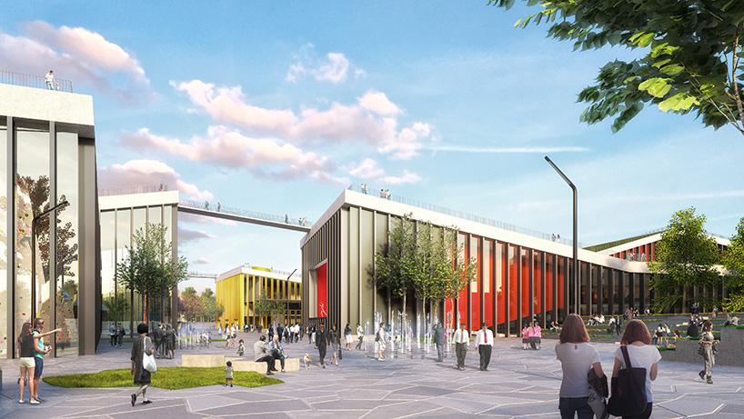 MVRDV plans landscape of buildings topped with green roofs for zhangjiang future park