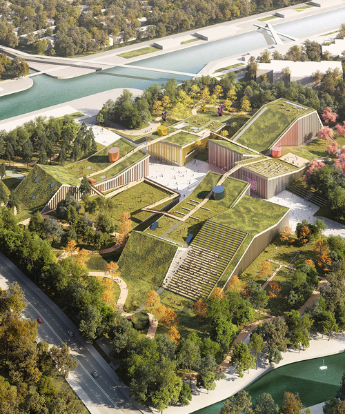 MVRDV plans landscape of buildings topped with green roofs for zhangjiang future park