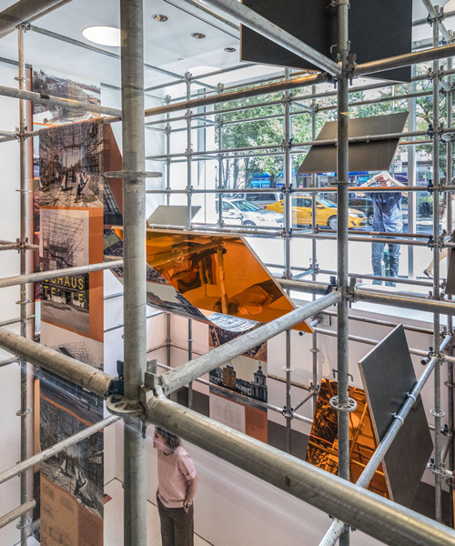 OMA explores the potential of scaffolding in new york exhibition