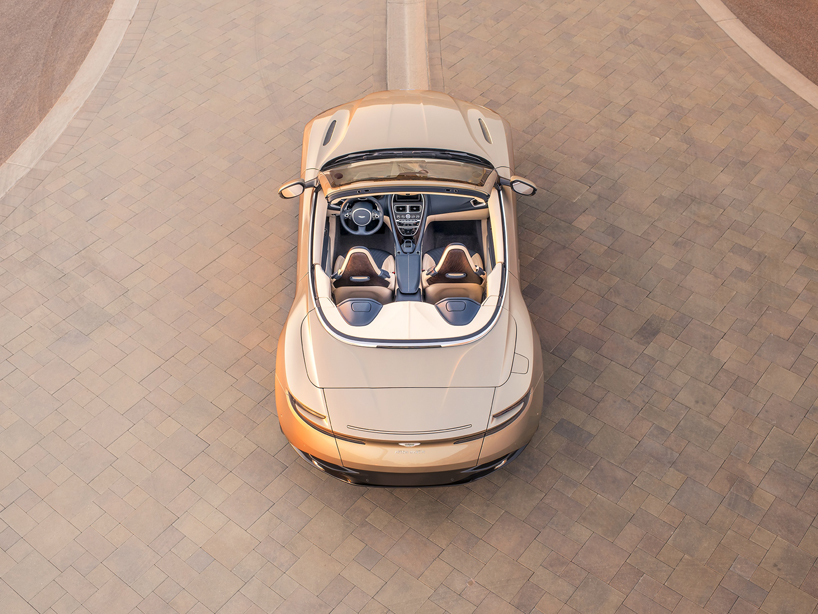 aston martin DB11 volante is a sleek, sculpted open-top supercar