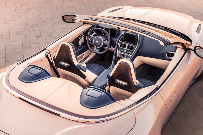 aston martin DB11 volante is a sleek, sculpted open-top supercar