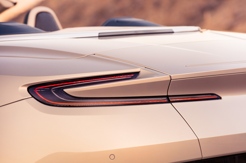 aston martin DB11 volante is a sleek, sculpted open-top supercar