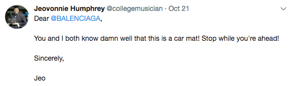 balenciaga is mocked by money-saving website for £1,700 car mat skirt