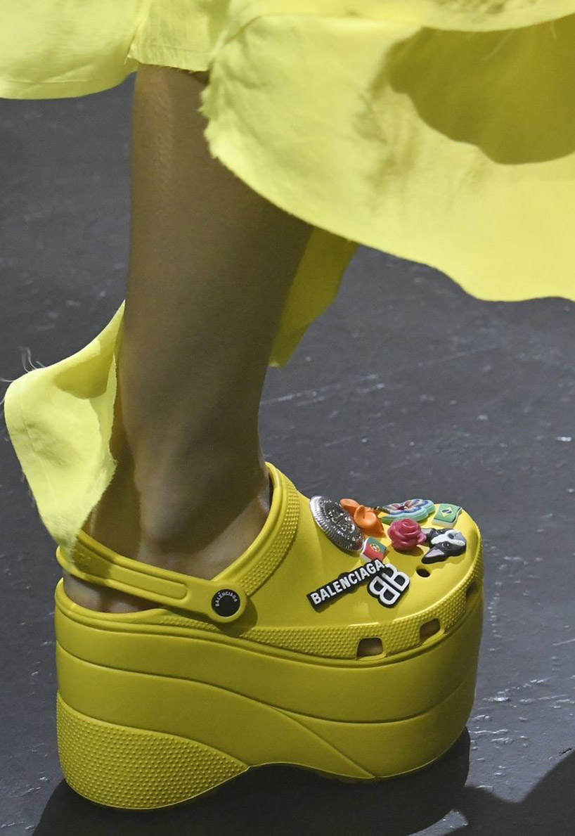 the balenciaga crocs were presented yesterday in paris