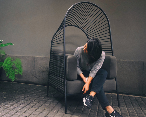 christian vivanco and los patrones design an armchair with a built-in pergola