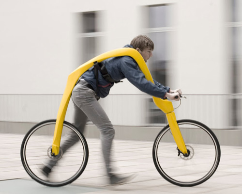 the fliz pedal-less bicycle concept lets people ride while hanging out