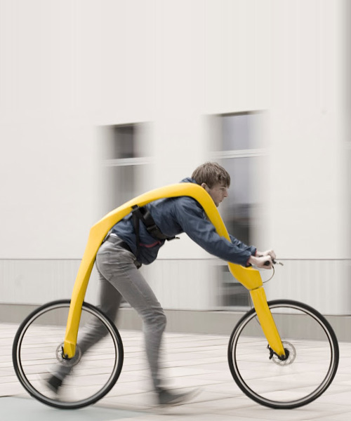 the fliz pedal-less bicycle concept lets people ride while hanging out