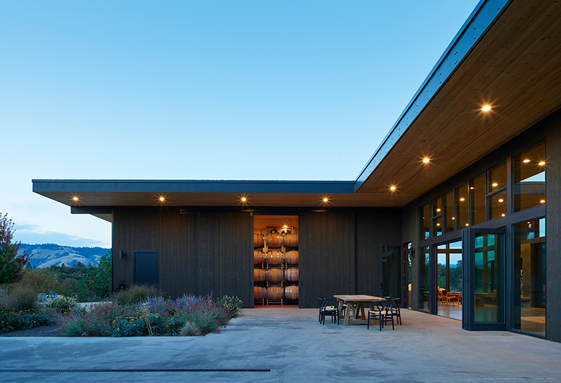 seattle-based firm, goCstudio, embraces natural landscape in the design for a local winery