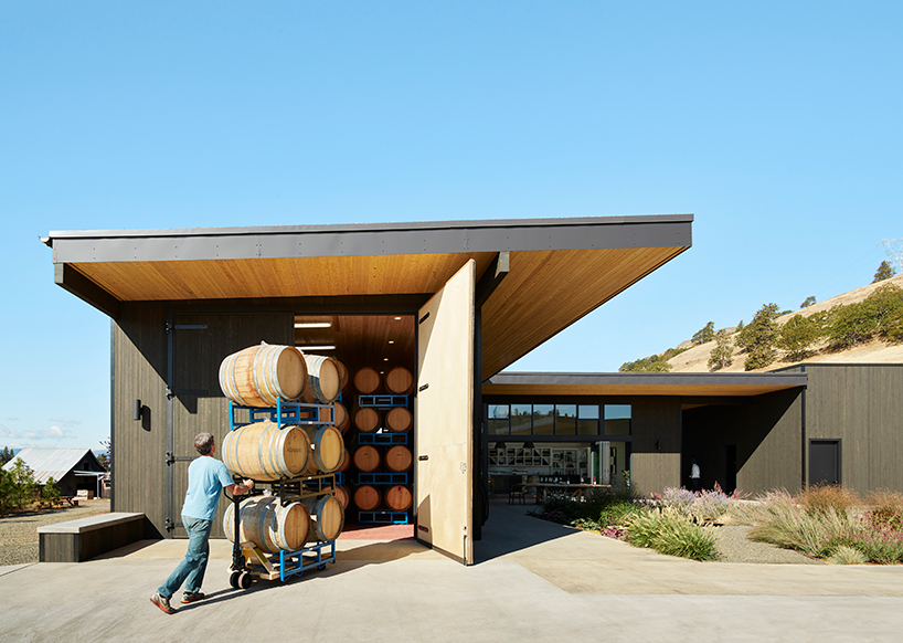 seattle-based firm, goCstudio, embraces natural landscape in the design for a local winery