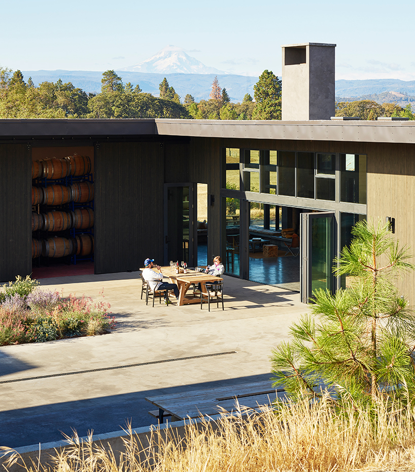 seattle-based firm, goCstudio, embraces natural landscape in the design for a local winery