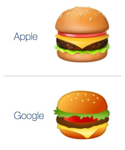 top or bottom? google's CEO vows to resolve the cheeseburger emoji debate