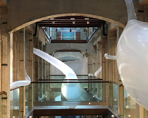 hongtao zhou's inflatable installations breaks boundaries at tongji design week