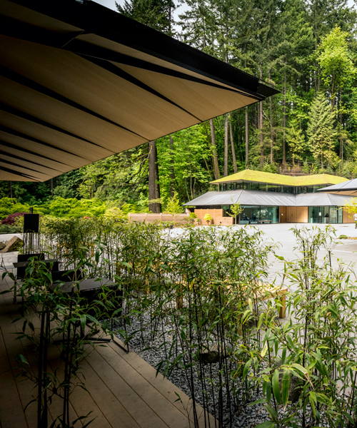 kengo kuma expands portland japanese garden with green-roofed 'cultural village'