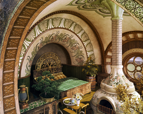 the imaginary worlds of iconic film directors are brought to life in a curated bedroom series