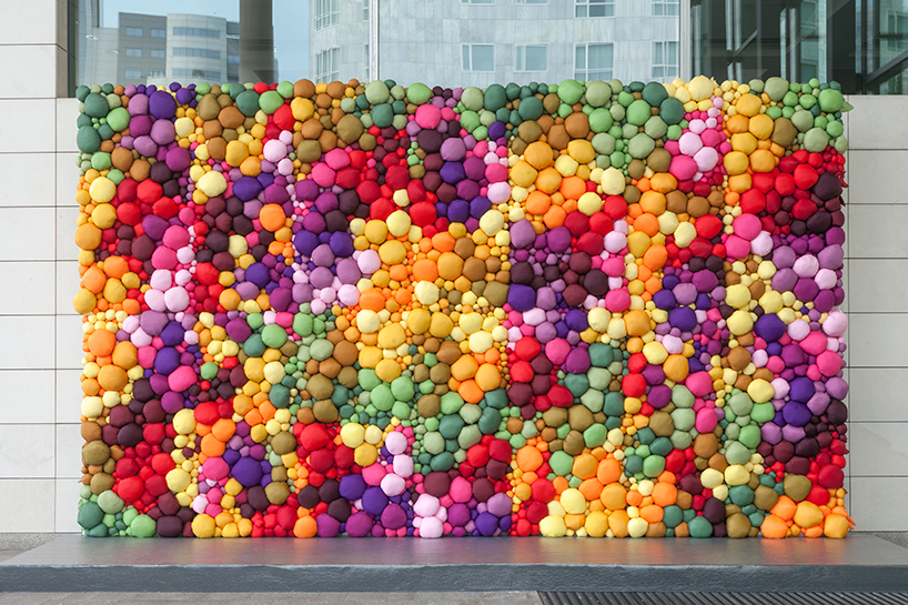 pink intruder creates vibrant mural celebrating the many colors of fruits and veggies