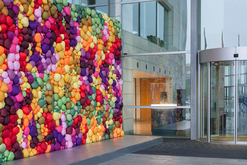 pink intruder creates vibrant mural celebrating the many colors of fruits and veggies