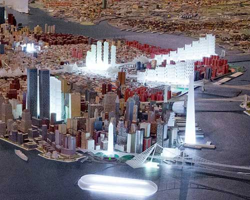 queens museum presents ‘never built NYC’: an urban dreamscape visualizing an alternate city