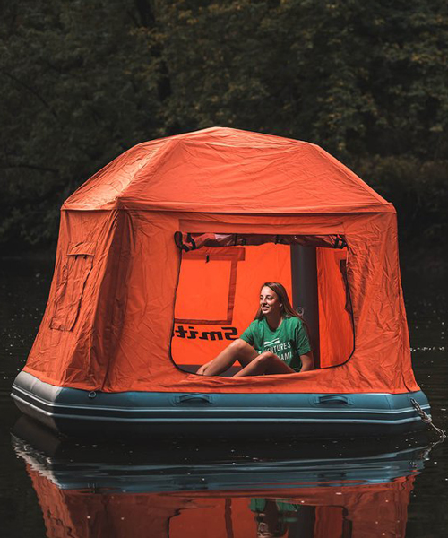 smithfly's shoal kit is the world's first inflatable floating raft tent