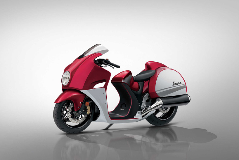 vespa redesigned as six types of concept motorcycles