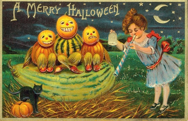 vintage postcards conjure up a charmingly traditional picture of halloween
