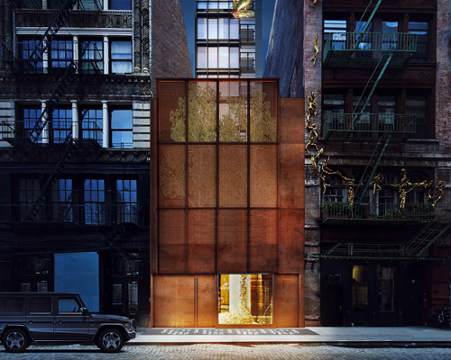 ‘22 bond' contains six exclusive new york residences behind a weathering steel gatehouse