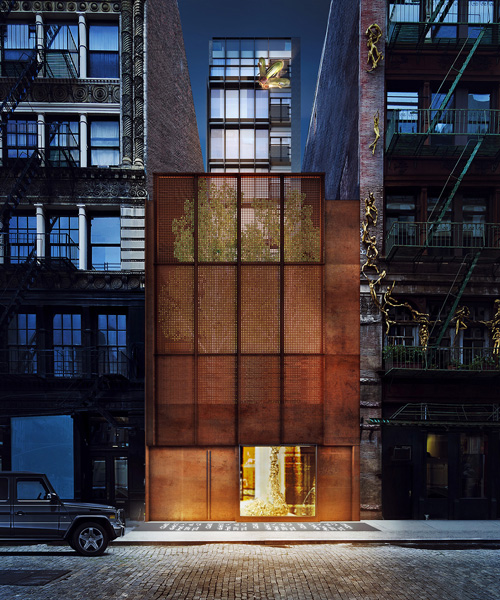 ‘22 bond' contains six exclusive new york residences behind a weathering steel gatehouse