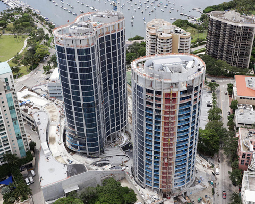 construction update: OMA's 'park grove' development takes shape in miami