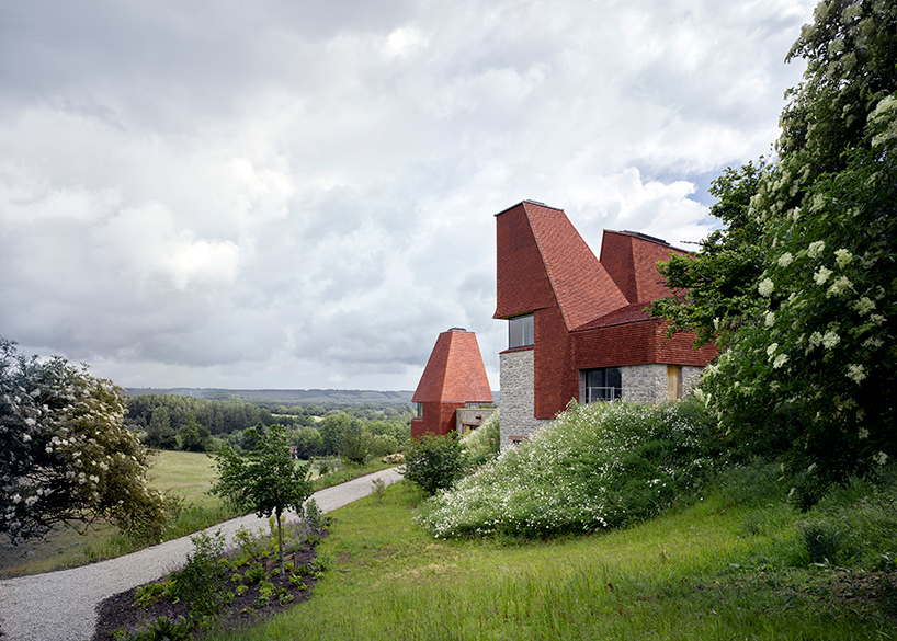 contemporary clay-clad country house crowned UK's best new residence