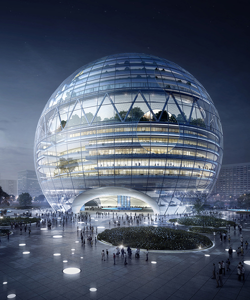 YEAH architects designs a sustainable super-building with a dome-shaped shopping mall