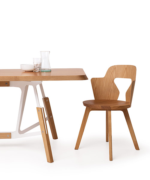 alfredo häberli references wooden swiss alps chairs in stammplatz for quodes