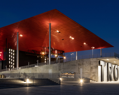 paul laurendeau floats roof canopy over industrial site for amphitheater cogeco in canada