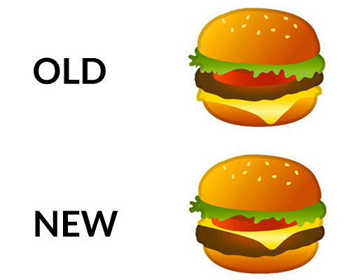 top or bottom? google's CEO vows to resolve the cheeseburger emoji debate