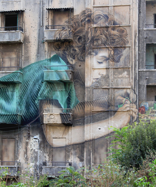 jorge rodriguez-gerada + BAD rejuvenate forgotten beirut district with large-scale mural