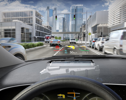 continental puts augmented reality into the windscreen with its head up display