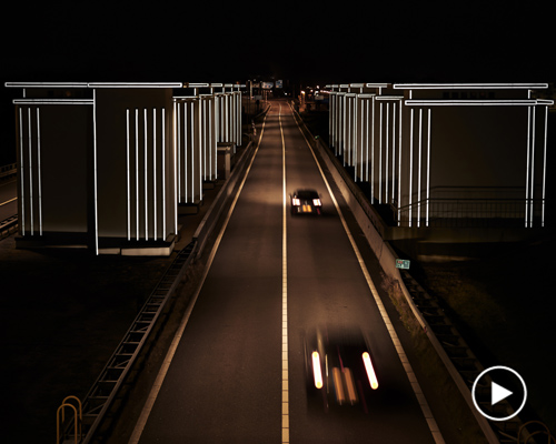 studio roosegaarde creates futuristic eco-landscapes along a dike in the netherlands
