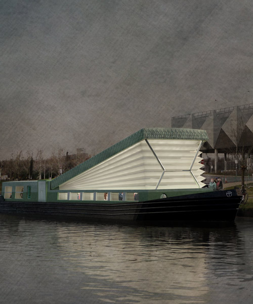 denizen works’ organ-shaped floating church will wind through london’s canals