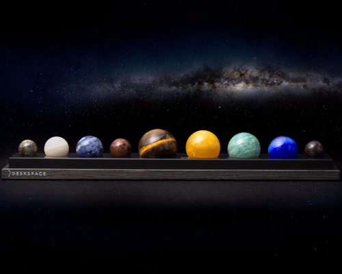 deskspace's polished gemstones solar system is the perfect gift for the upcoming holidays