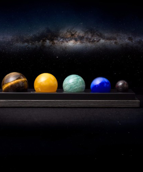 deskspace's polished gemstones solar system is the perfect gift for the upcoming holidays