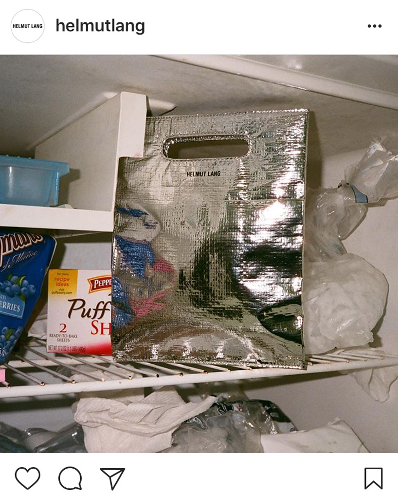 helmut lang's $320 freezer bag preserves fashion's love of gimmicks