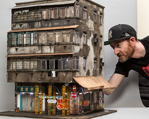 joshua smith miniaturizes hong kong urban life through tiny architectural settings