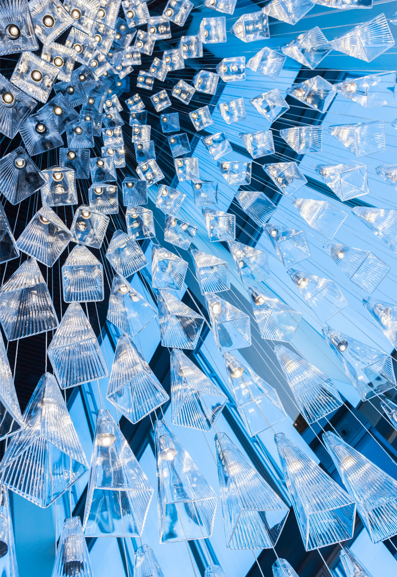 nude and lee broom configure cascading christmas tree made of glass
