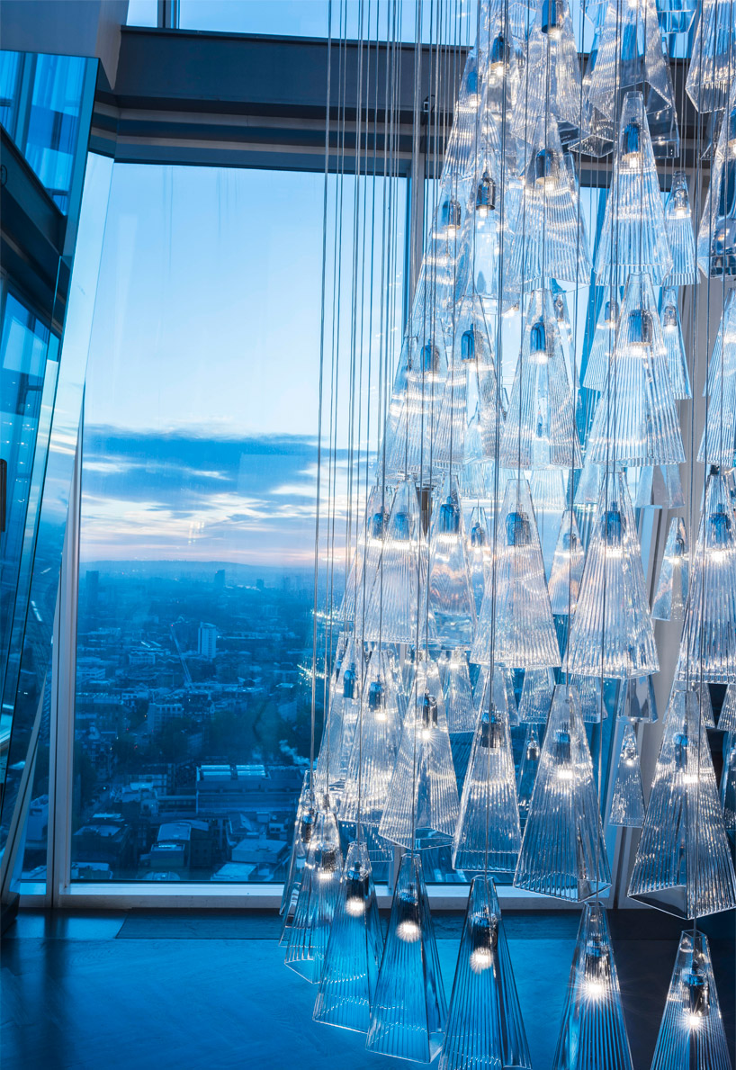 nude and lee broom configure cascading christmas tree made of glass