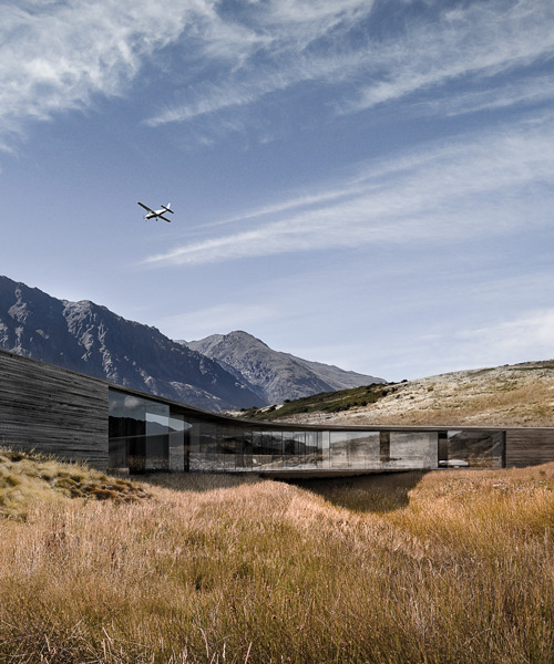 queenstown house by monk mackenzie architects hovers above the new zealand landscape