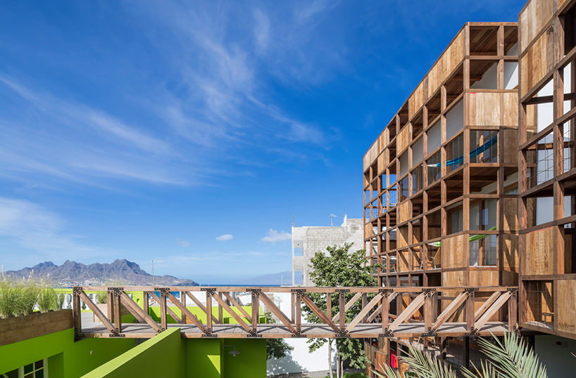 ramos castellano architects completes hotel in cabo verde with gridded timber façades
