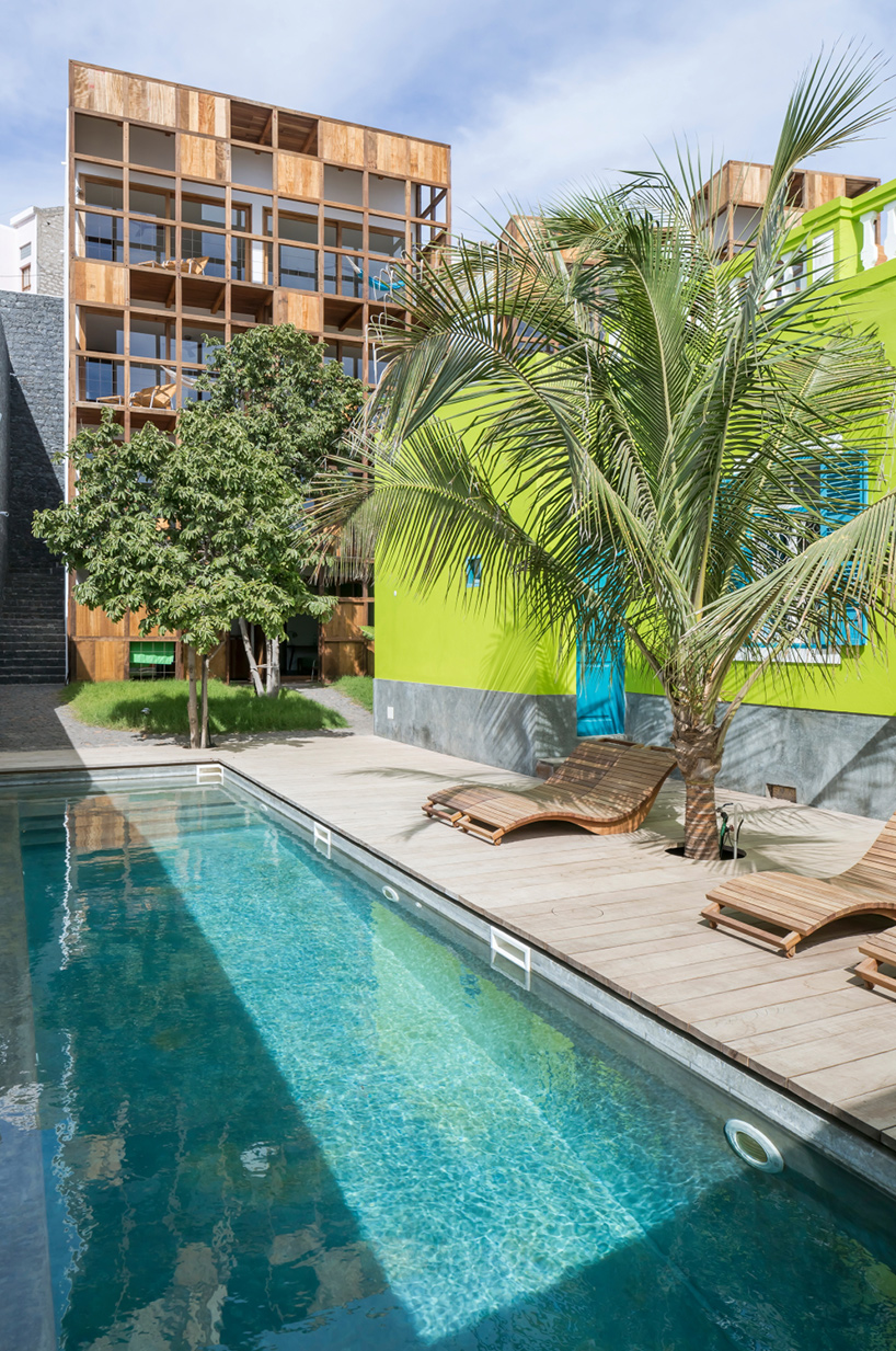 ramos castellano architects completes hotel in cabo verde with gridded timber façades