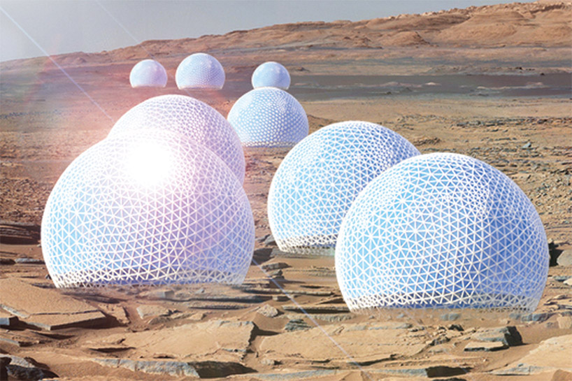 MIT's proposed interlinked, domed tree habitats win mars city design