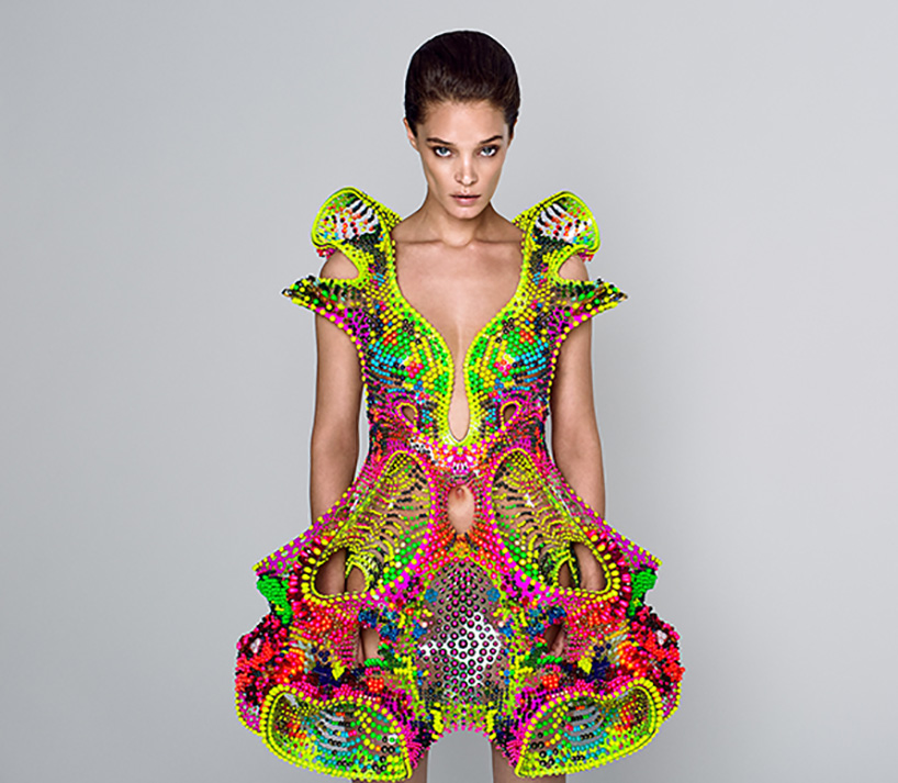 foræva + swarovski imagine couture of the space age with high-tech crystal  dress