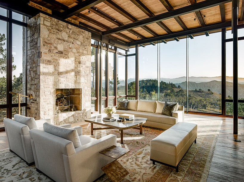 studio schicketanz frames mountain range views at rustic 'tehama I' estate